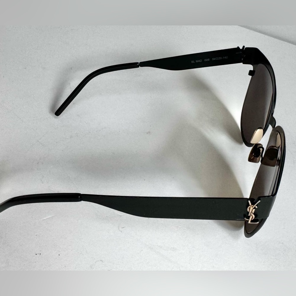 Yves Saint Laurent YSL black matte metal sunglasses - Picture 3 of 13